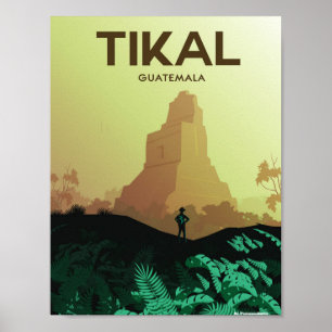 Guatemala   Vintage Travel Poster   Verbeterde mat