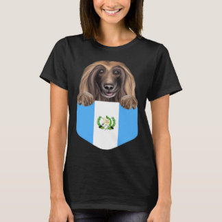 Guatemala vlag Afghaanse hond in zak T-shirt
