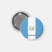 Guatemala vlag & Amerika - reizen/sportfans Magneet (Voorkant / Achterkant)