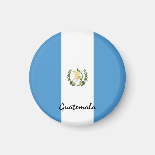 Guatemala vlag & Amerika - reizen/sportfans Magneet (Voorkant)