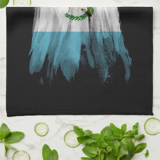 Guatemala vlag borstelslag, nationale vlag theedoek (Gevouwen)