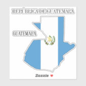 Guatemala Vlag Charmante Patriottische Kaart Sticker (Vel)