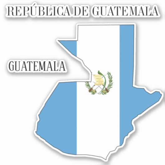 Guatemala Vlag Charmante Patriottische Kaart Sticker (Voorkant)