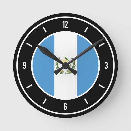 Guatemala vlag elegant ronde klok (Voorkant)