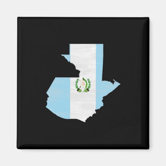 Guatemala vlag en kaart magneet (Voorkant)
