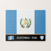 Guatemala Vlag & Guatemala-land / Guatemala Legpuzzel (Horizontaal)
