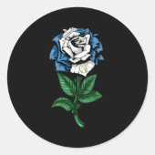 Guatemala Vlag Guatemalaans Ronde Sticker (Voorkant)