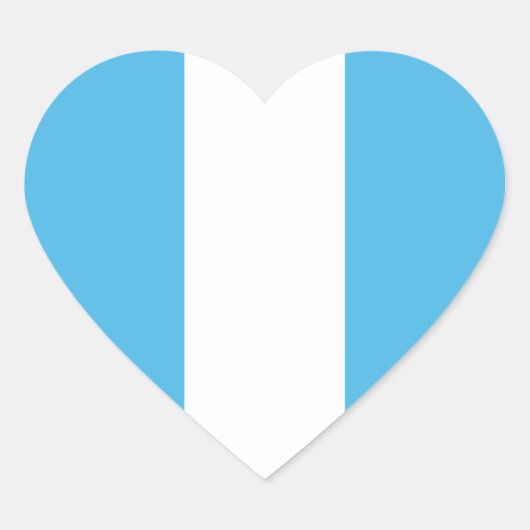 Guatemala Vlag Hart Sticker (Voorkant)