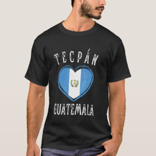 Guatemala Vlag Hart Tecpan Stad T-shirt