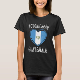 Guatemala Vlag Hart Totonicapan Stad T-shirt