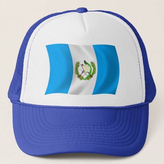 Guatemala Vlag Hoed Trucker Pet (Voorkant)