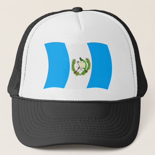 Guatemala Vlag Hoed Trucker Pet (Voorkant)