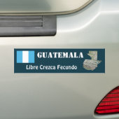 Guatemala Vlag + Kaart Bumpersticker (Op auto)