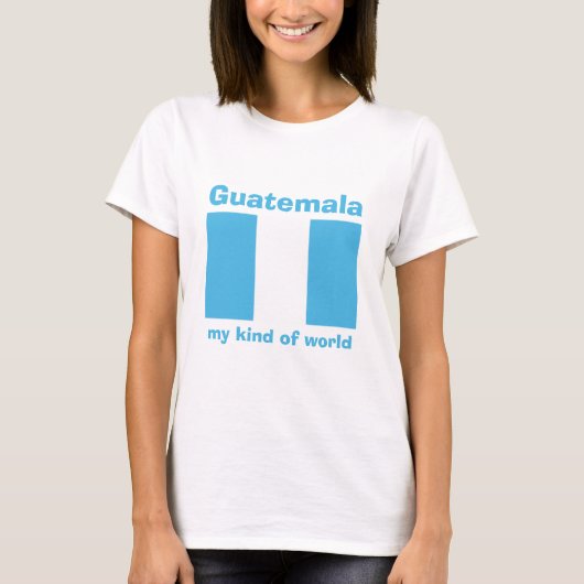 Guatemala Vlag + Kaart + Tekst T-shirt (Voorkant)