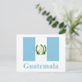 Guatemala vlag met naam briefkaart (Staand voorkant)