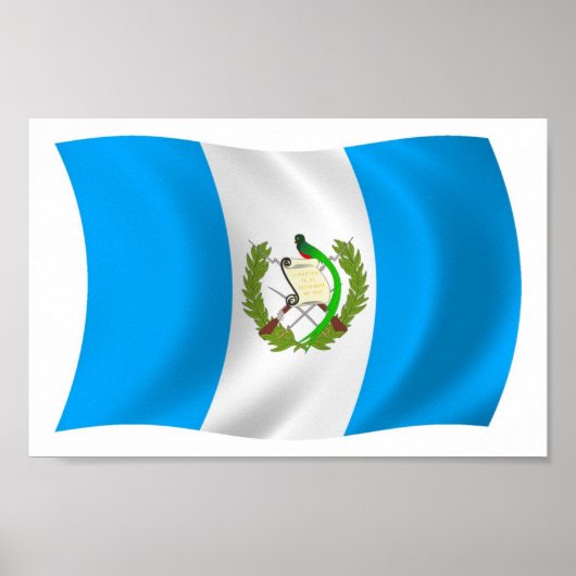 Guatemala Vlag Poster Print (Voorkant)