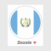 Guatemala Vlag Ronde Sticker (Vel)