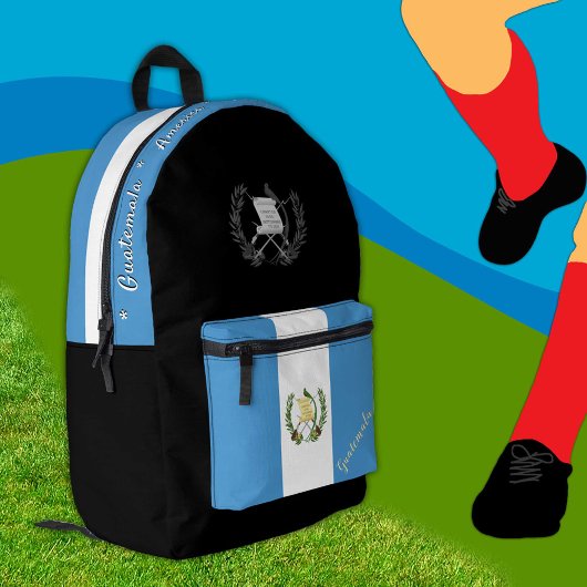 Guatemala Vlag rugzak, Guatemala, patriot zwart Bedrukte Rugzak