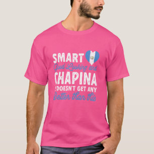 Guatemala Vlag Slim Goed Uitziende Chapina Guatema T-shirt