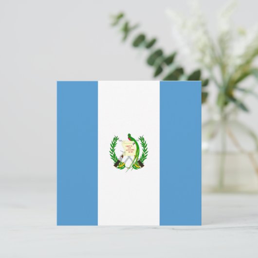 Guatemala Vlag Uitnodiging (Staand voorkant)