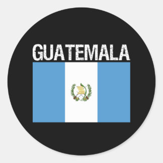 Guatemala, vlag van Guatemala Ronde Sticker