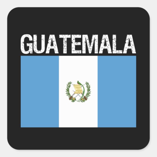 Guatemala, vlag van Guatemala Vierkante Sticker (Voorkant)