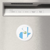 guatemala vlag : vorm silhouet symbool magneet (Insitu (Vaatwasser))