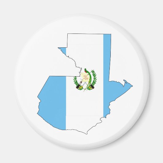 guatemala vlag : vorm silhouet symbool magneet (Voorkant)