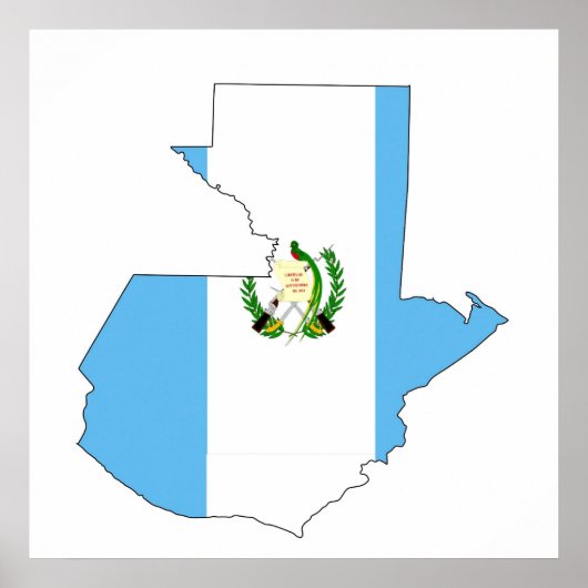 guatemala vlag : vorm silhouet symbool poster (Voorkant)