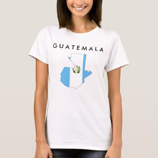 guatemala vlag : vorm silhouet symbool t-shirt (Voorkant)