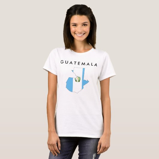 guatemala vlag : vorm silhouet symbool t-shirt (Voorkant volledig)