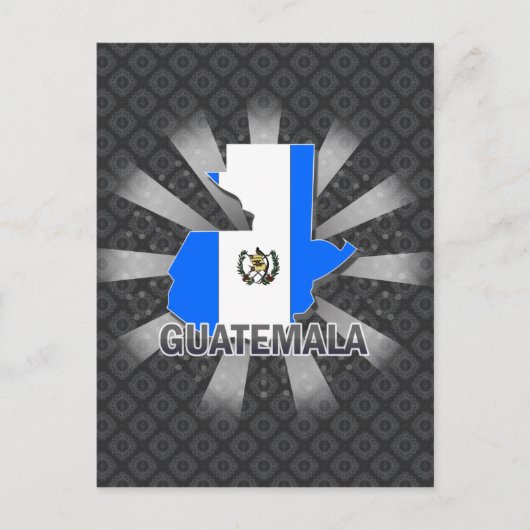 Guatemala Vlaggenkaart 2.0 Briefkaart (Voorkant)