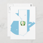 Guatemala Vlagkaart GT Briefkaart (Voorkant / Achterkant)