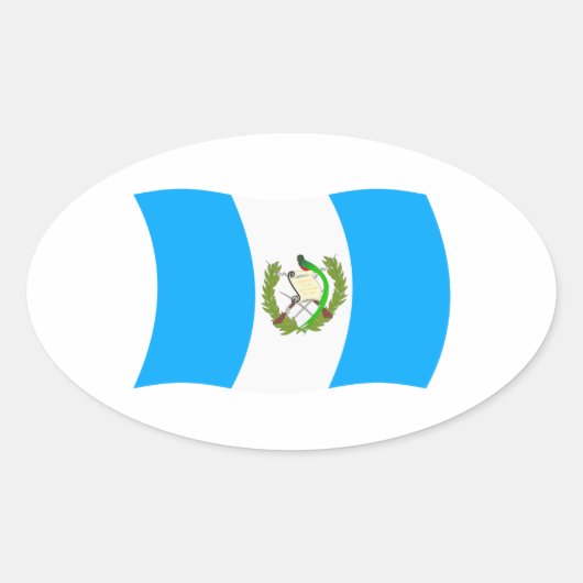 Guatemala Vlagsticker Ovale Sticker (Voorkant)