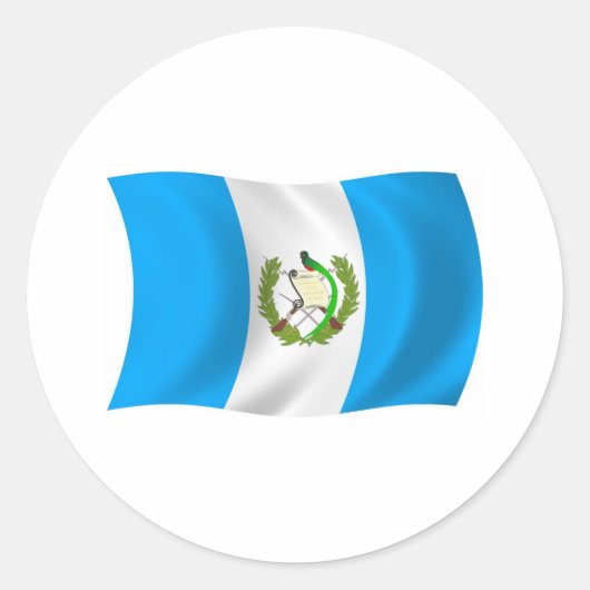 Guatemala Vlagsticker Ronde Sticker (Voorkant)