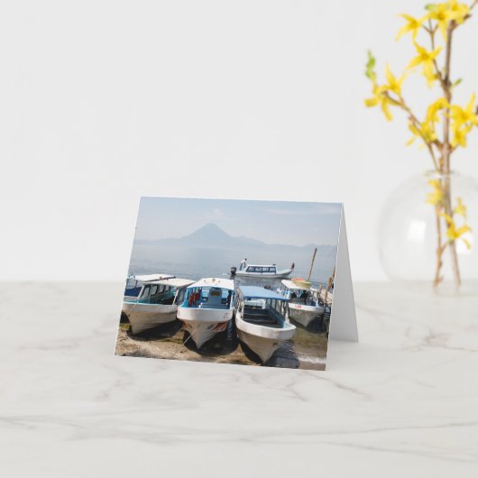 Guatemala Volcano Wenskaart Kaart (Gele Bloem)