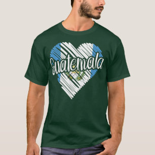 Guatemala voor mannen Guatemalteekse hartenvlag vo T-shirt