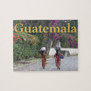 Guatemala Vrouwen, Vrouw, Bloemen, Traditionele Ju Legpuzzel