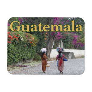 Guatemala Vrouwen, Vrouw, Bloemen, Traditionele Ju Magneet