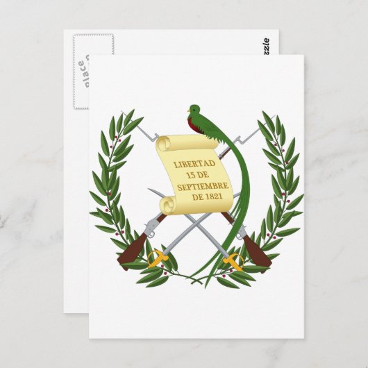 Guatemala wapenstilstand briefkaart (Voorkant / Achterkant)