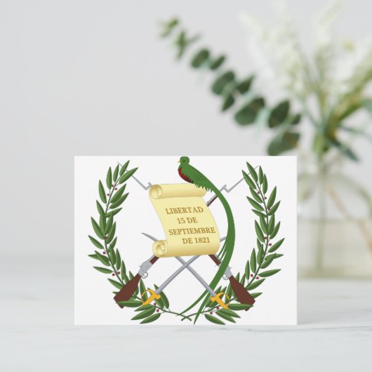 Guatemala wapenstilstand briefkaart (Staand voorkant)