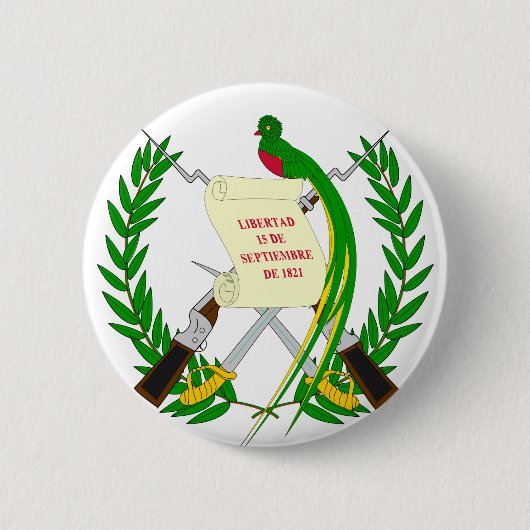 Guatemala wapenstilstand GT Ronde Button 5,7 Cm (Voorkant)