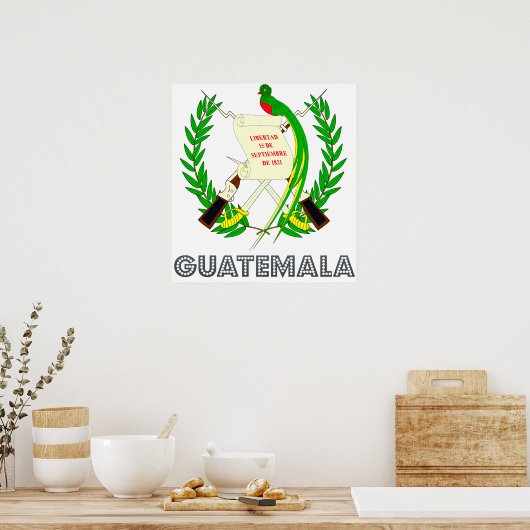 Guatemala wapenstilstand poster (Keuken)