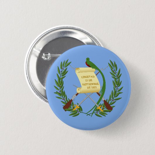 Guatemala wapenstilstand ronde button 5,7 cm (Voorkant /achterkant)