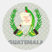 Guatemala wapenstilstand ronde sticker (Voorkant)