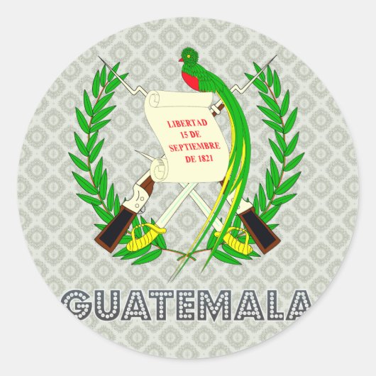 Guatemala wapenstilstand ronde sticker (Voorkant)