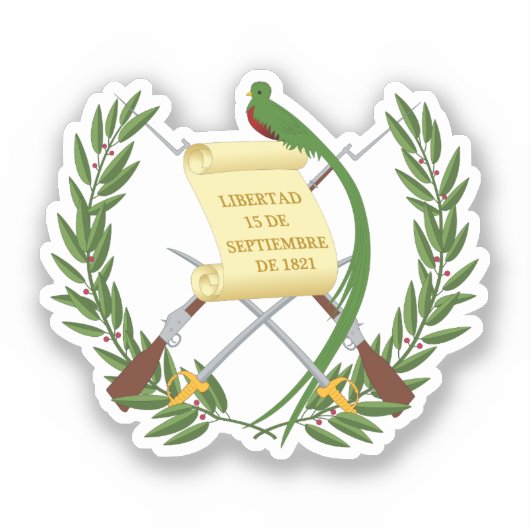 Guatemala wapenstilstand sticker (Voorkant)