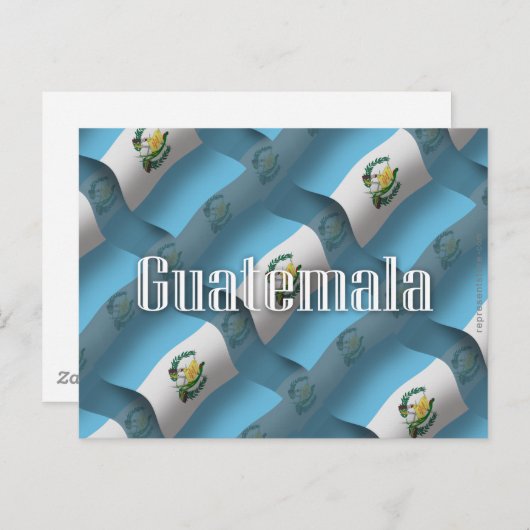 Guatemala Waving Flag Briefkaart (Voorkant / Achterkant)