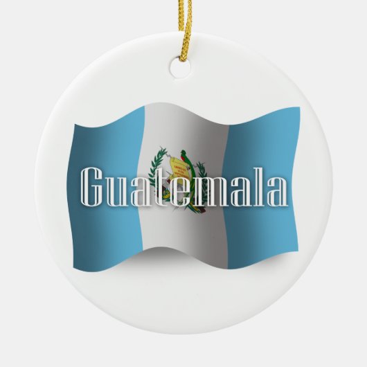 Guatemala Waving Flag Keramisch Ornament (Voorkant)