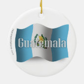 Guatemala Waving Flag Keramisch Ornament (Achterkant)